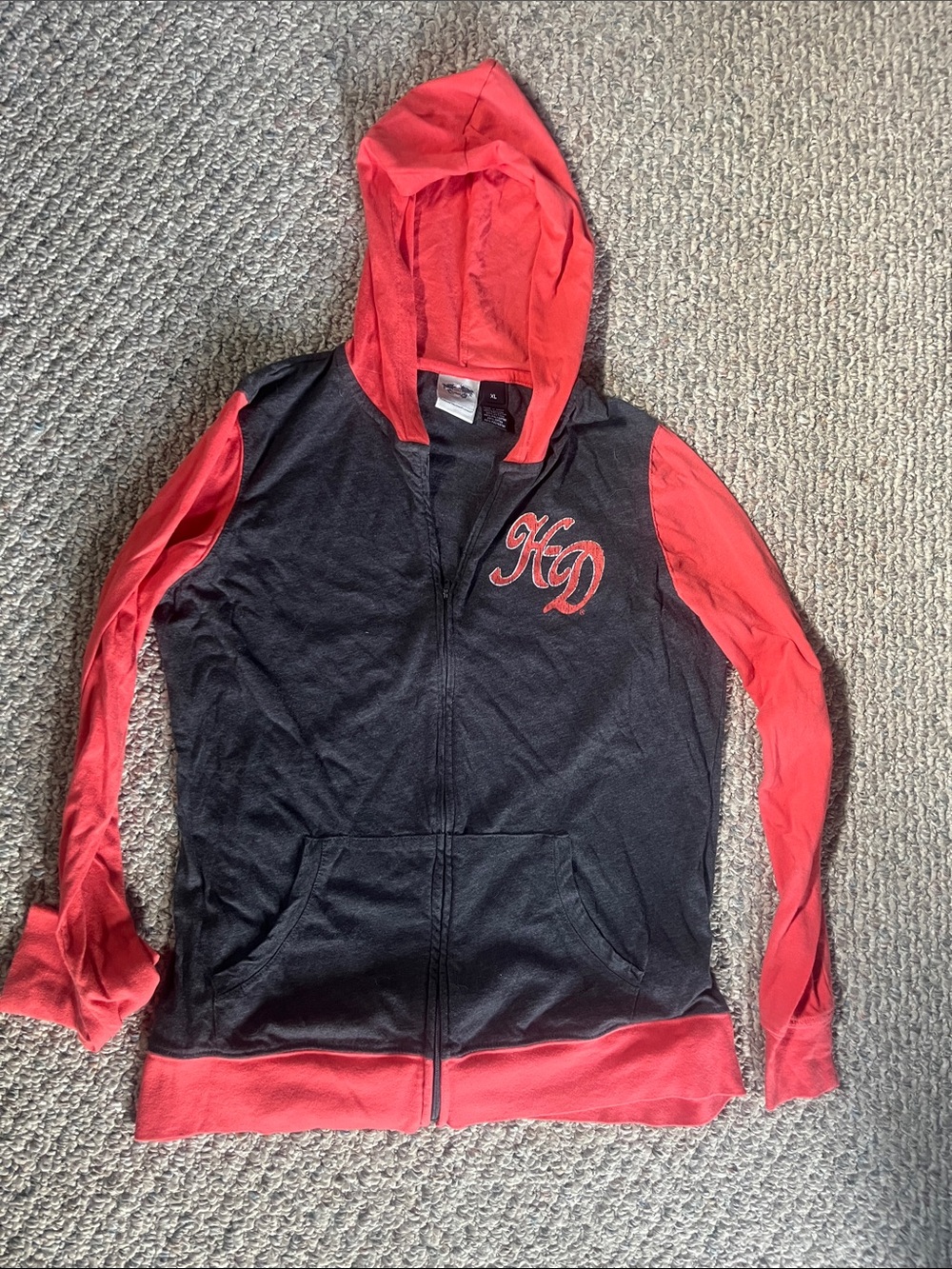 Harley-Davidson light weight zip up-XL